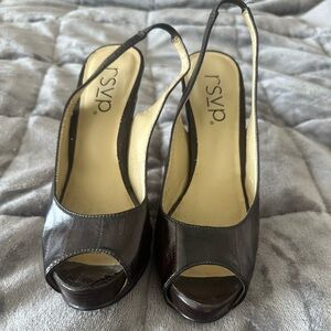 RSVP Black Slingback Heels